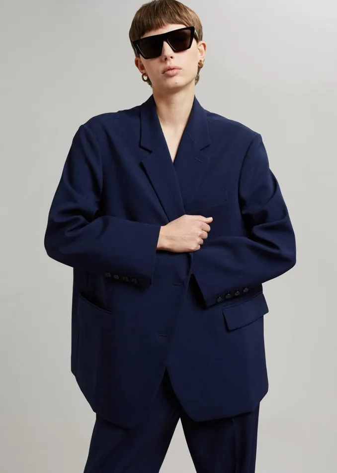 The Frankie Shop Bea Blazer 8211 Midnight Blue Shop Suits