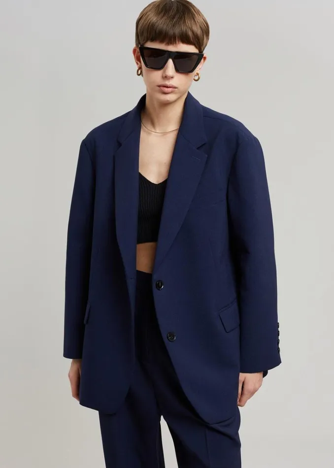 The Frankie Shop Bea Blazer 8211 Midnight Blue Shop Suits