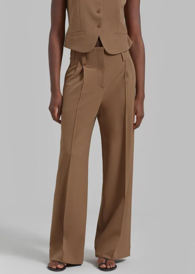 The Frankie Shop Beaufille Ulla Trousers 8211 Camel Shop Clothing