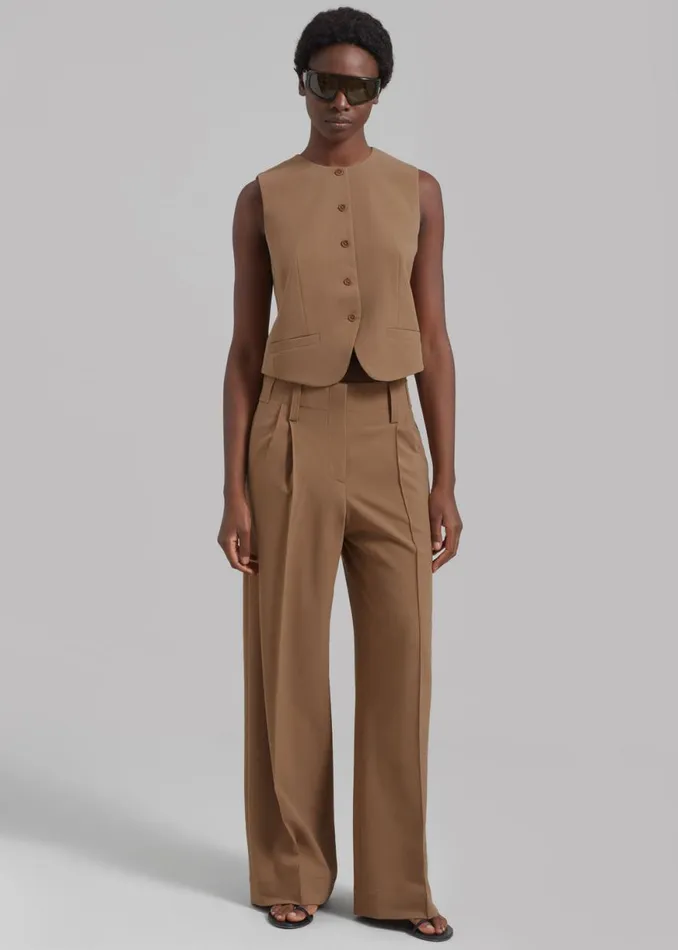 The Frankie Shop Beaufille Ulla Trousers 8211 Camel Shop Clothing