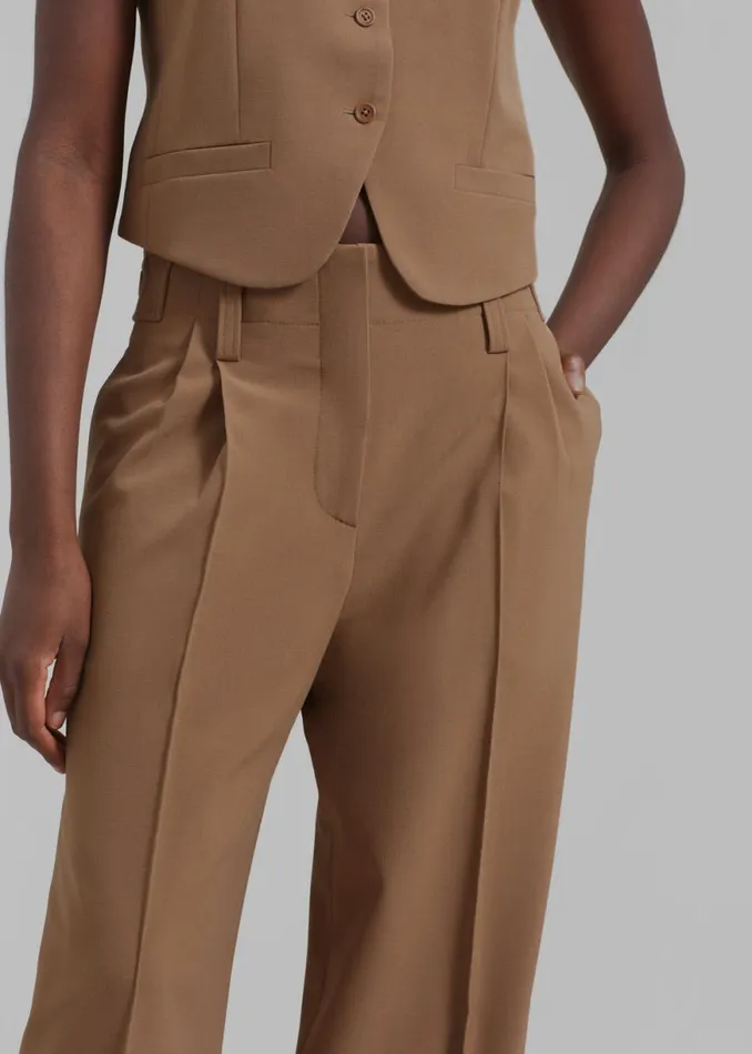 The Frankie Shop Beaufille Ulla Trousers 8211 Camel Shop Clothing