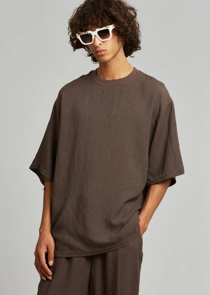 The Frankie Shop Brax Tee 8211 Brown Shop Clothing
