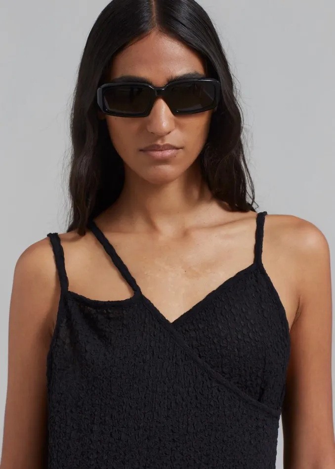 The Frankie Shop Cali Crochet Dress 8211 Black Shop Swimwear