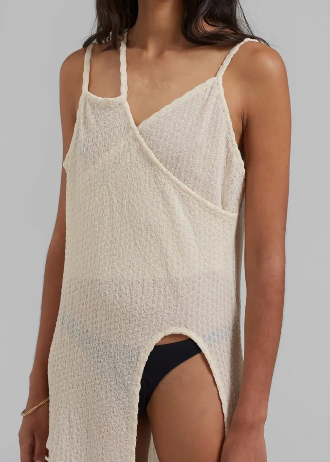 The Frankie Shop Cali Crochet Dress 8211 Cream Shop Swimwear