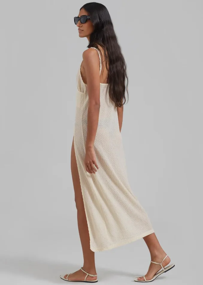 The Frankie Shop Cali Crochet Dress 8211 Cream Shop Swimwear