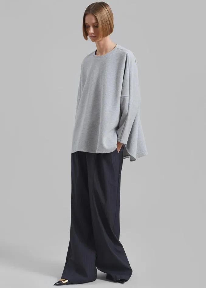 The Frankie Shop Campbell Long Sleeve Tee 8211 Grey Shop Clothing