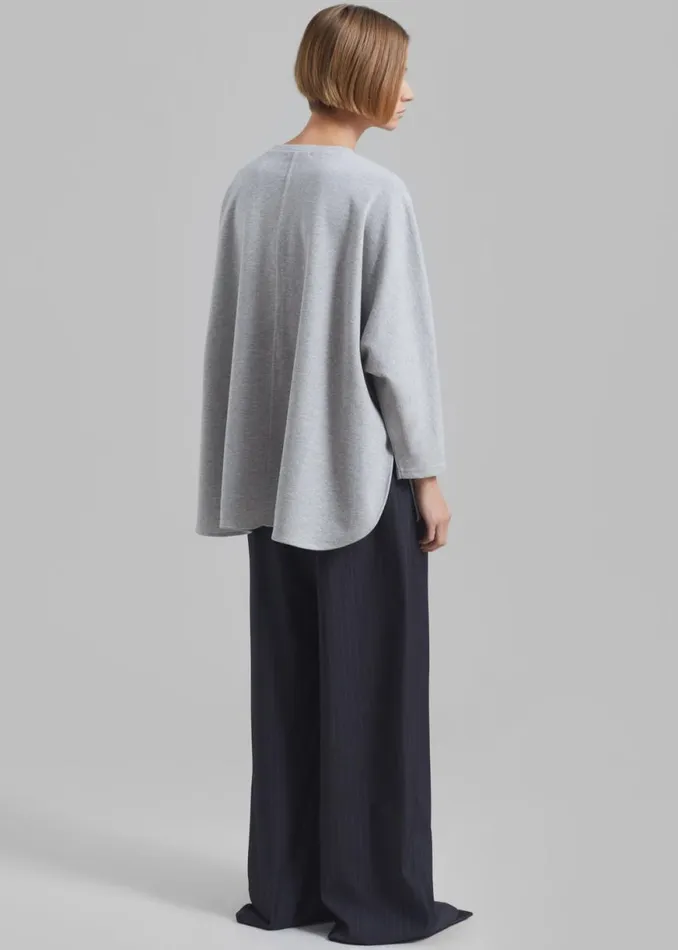 The Frankie Shop Campbell Long Sleeve Tee 8211 Grey Shop Clothing