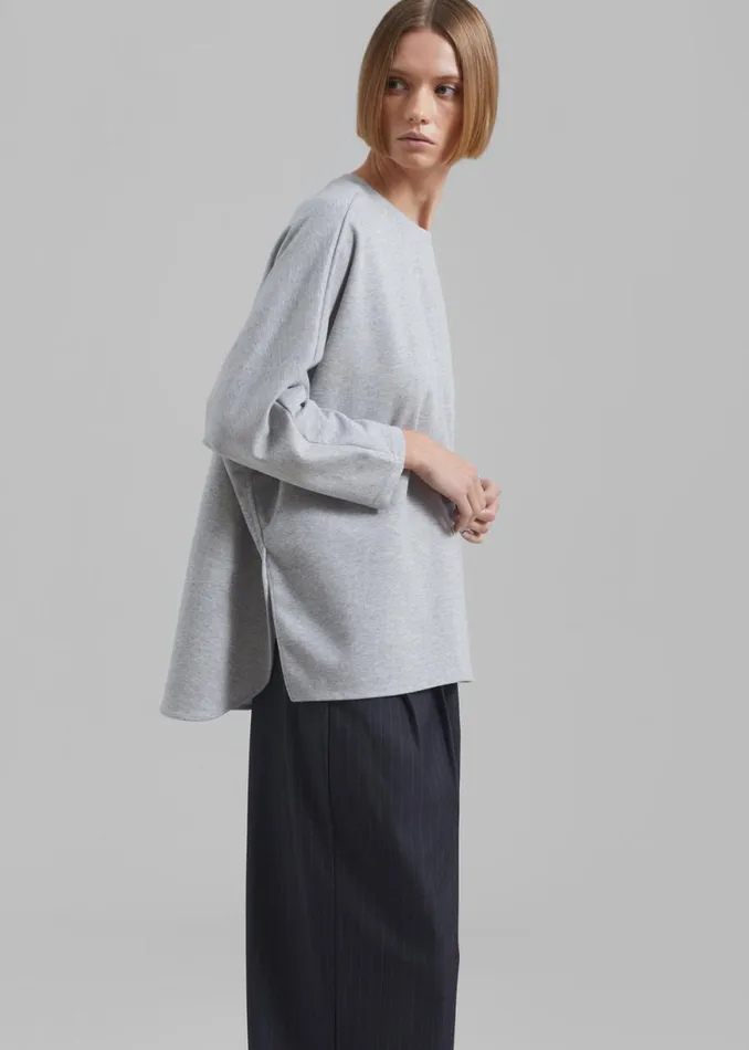 The Frankie Shop Campbell Long Sleeve Tee 8211 Grey Shop Clothing