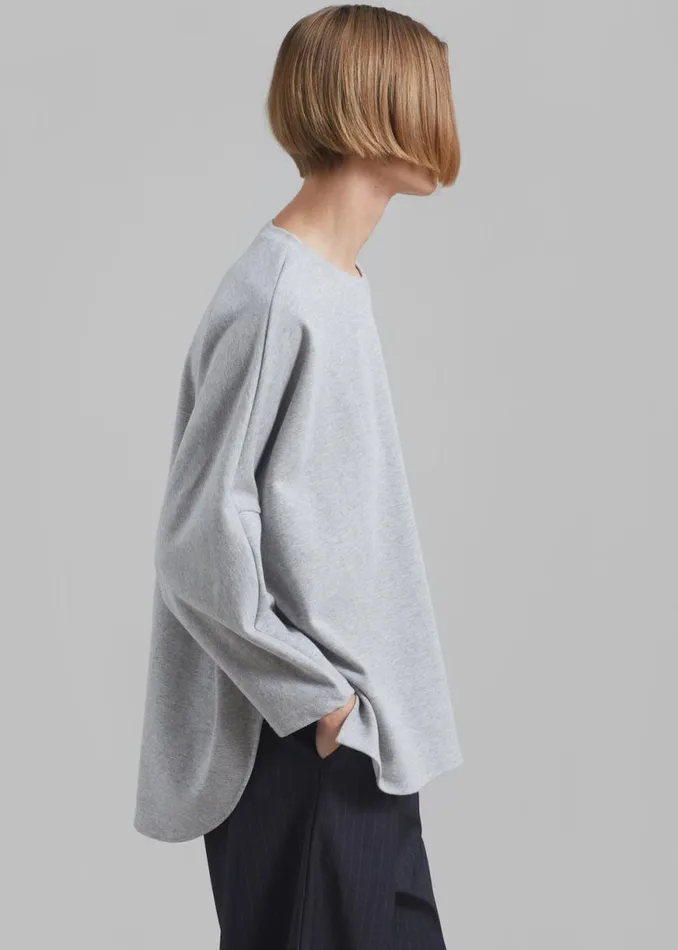 The Frankie Shop Campbell Long Sleeve Tee 8211 Grey Shop Clothing