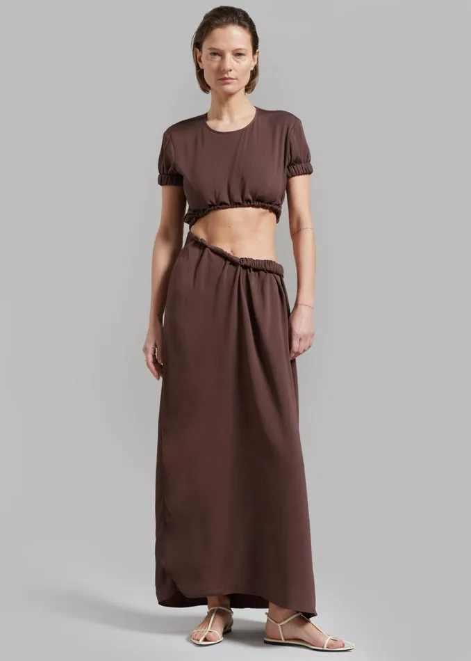 The Frankie Shop Christopher Esber Roll Sleeve Tee Dress 8211 Chocolate Shop Dresses