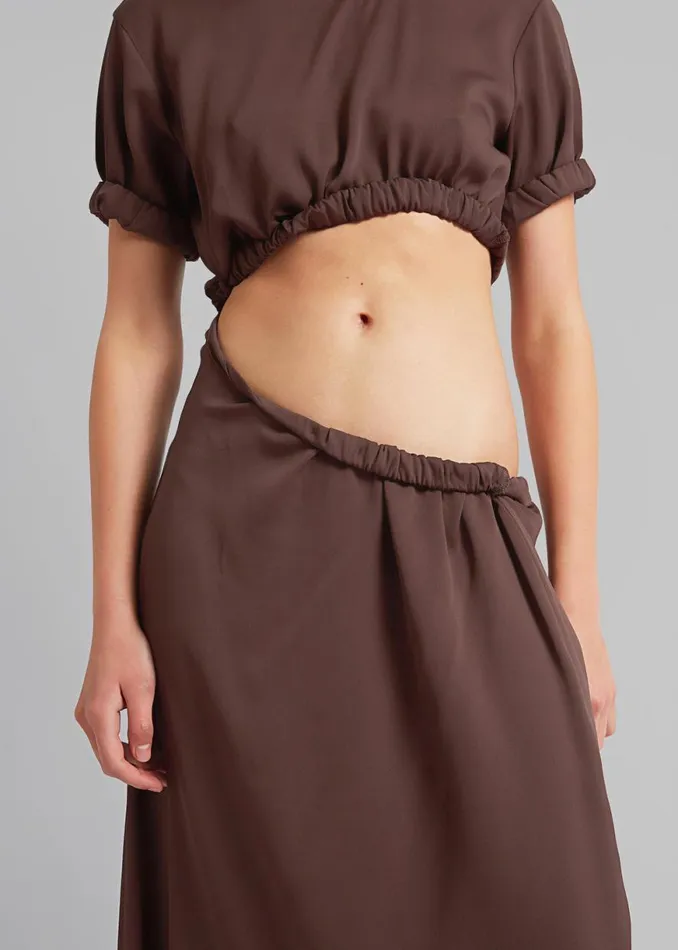The Frankie Shop Christopher Esber Roll Sleeve Tee Dress 8211 Chocolate Shop Dresses