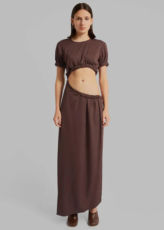 The Frankie Shop Christopher Esber Roll Sleeve Tee Dress 8211 Chocolate Shop Dresses