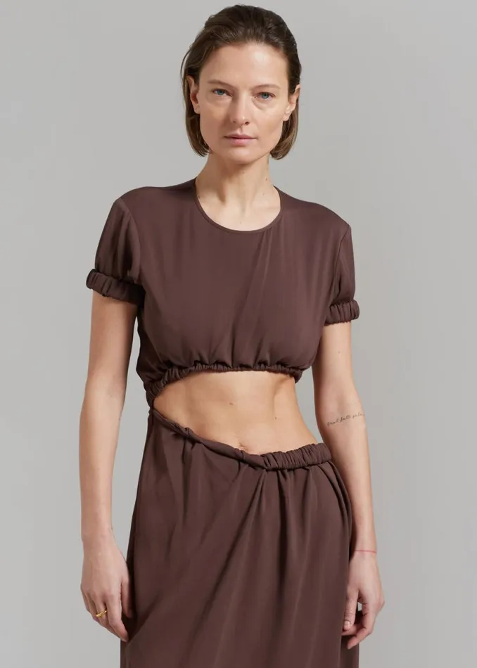 The Frankie Shop Christopher Esber Roll Sleeve Tee Dress 8211 Chocolate Shop Dresses