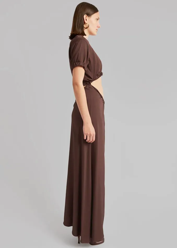 The Frankie Shop Christopher Esber Roll Sleeve Tee Dress 8211 Chocolate Shop Dresses