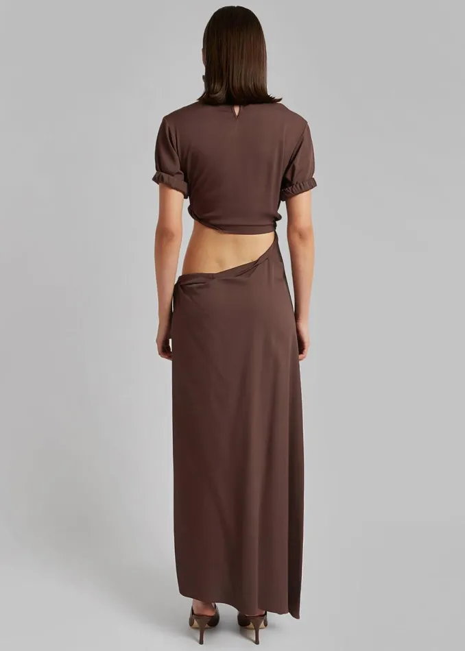 The Frankie Shop Christopher Esber Roll Sleeve Tee Dress 8211 Chocolate Shop Dresses