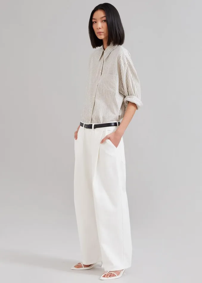 The Frankie Shop Drew Denim Pants 8211 White Shop Denim