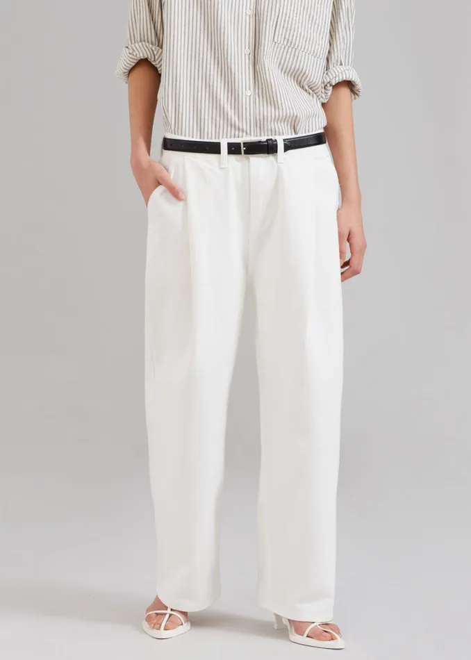 The Frankie Shop Drew Denim Pants 8211 White Shop Denim