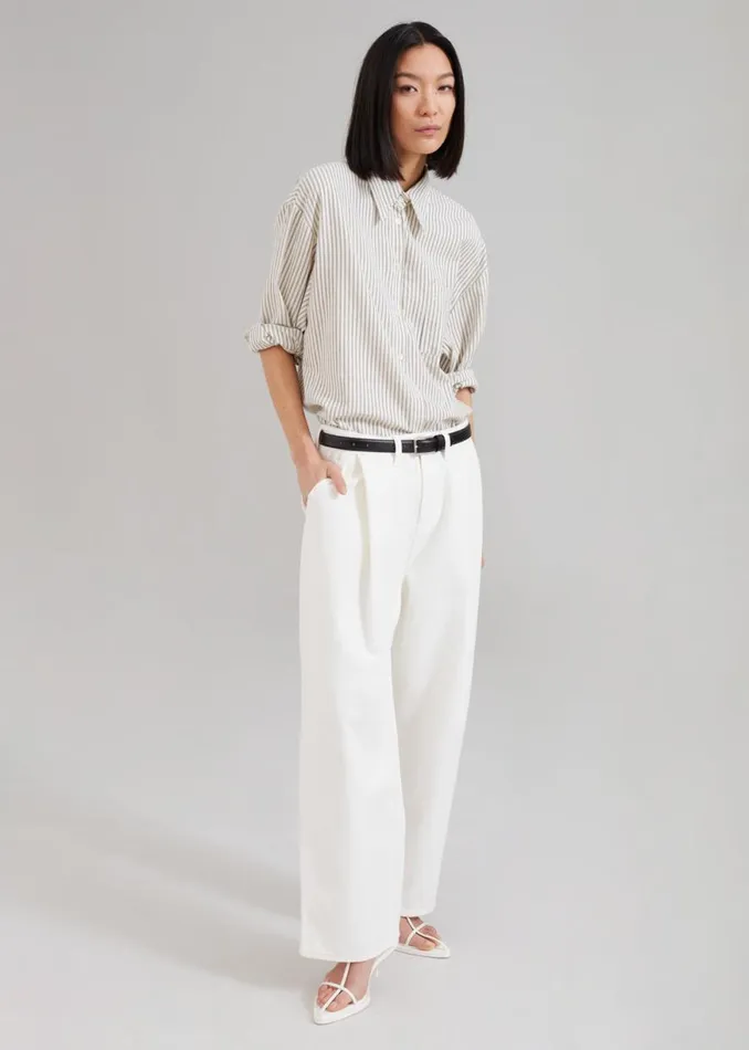 The Frankie Shop Drew Denim Pants 8211 White Shop Denim