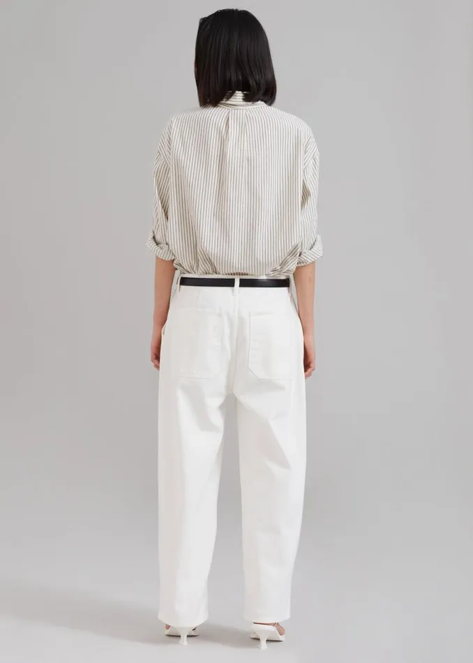 The Frankie Shop Drew Denim Pants 8211 White Shop Denim