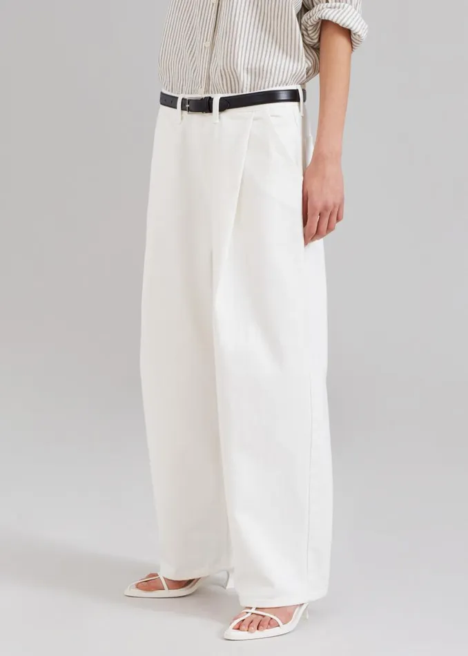 The Frankie Shop Drew Denim Pants 8211 White Shop Denim