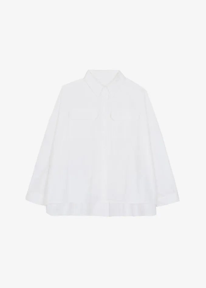 The Frankie Shop Elara Oversized Shirt 8211 Optic White Shop Tops