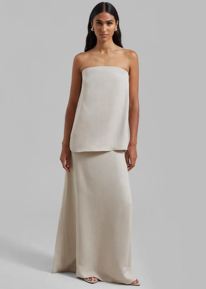 The Frankie Shop Esse Studios Oude Column Top 8211 Oyster Shop Tops