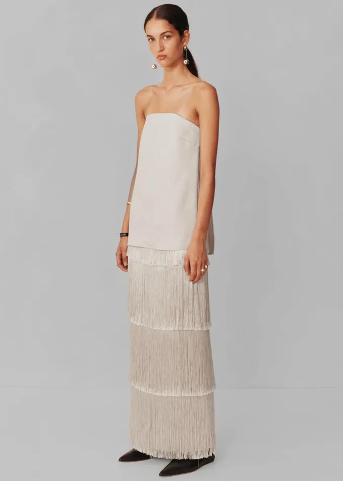 The Frankie Shop Esse Studios Oude Column Top 8211 Oyster Shop Tops