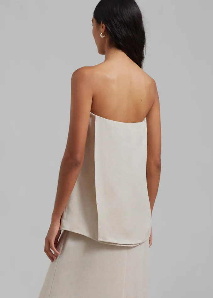 The Frankie Shop Esse Studios Oude Column Top 8211 Oyster Shop Tops