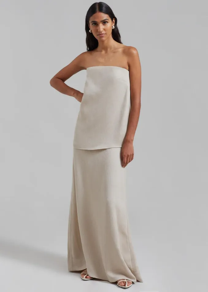 The Frankie Shop Esse Studios Oude Column Top 8211 Oyster Shop Tops