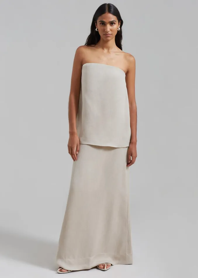 The Frankie Shop Esse Studios Oude Column Top 8211 Oyster Shop Tops