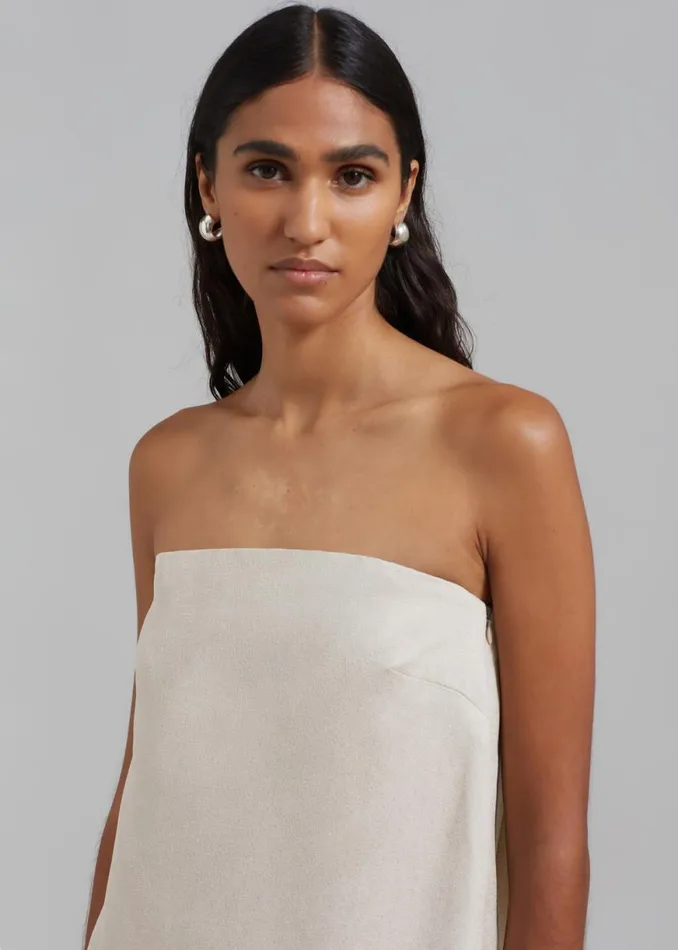 The Frankie Shop Esse Studios Oude Column Top 8211 Oyster Shop Tops