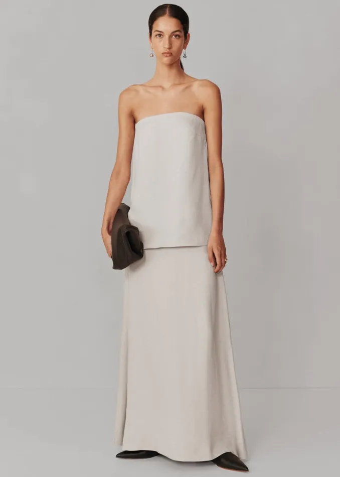 The Frankie Shop Esse Studios Oude Column Top 8211 Oyster Shop Tops