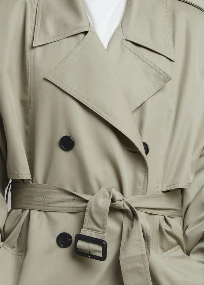 The Frankie Shop Eugene Trench Coat 8211 Pale Khaki Shop Outerwear