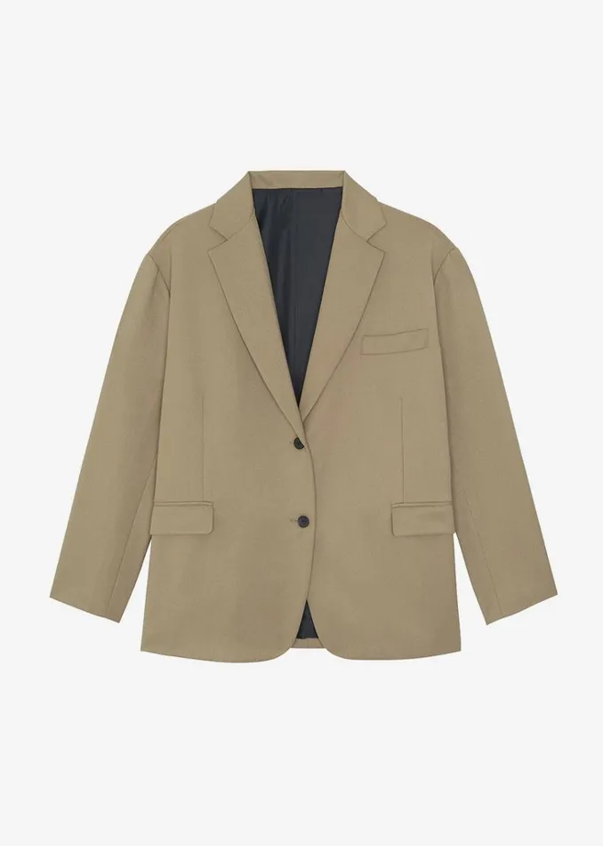 The Frankie Shop Frankie Oversized Boyfriend Blazer 8211 Desert Taupe Shop Outerwear