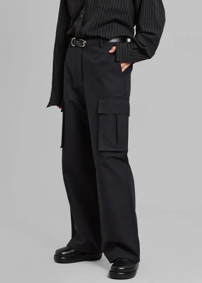 The Frankie Shop Gia Cargo Pants 8211 Black Shop Bottoms