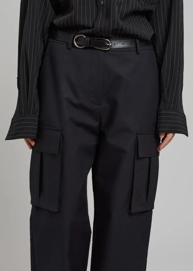 The Frankie Shop Gia Cargo Pants 8211 Black Shop Bottoms