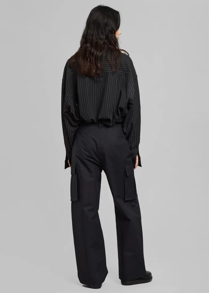 The Frankie Shop Gia Cargo Pants 8211 Black Shop Bottoms