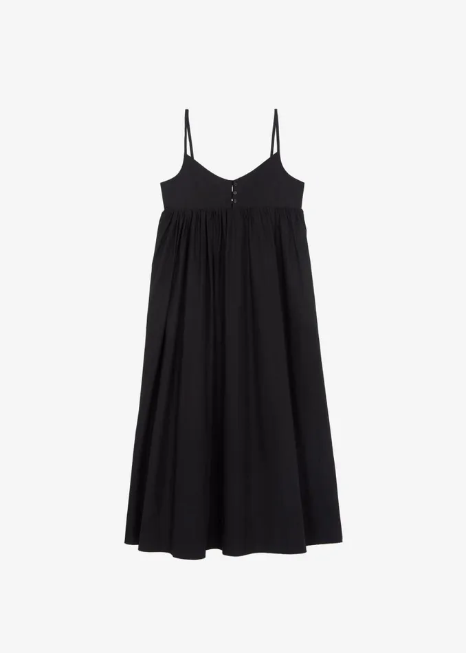 The Frankie Shop Juniper Cotton Tank Dress 8211 Black Shop Dresses