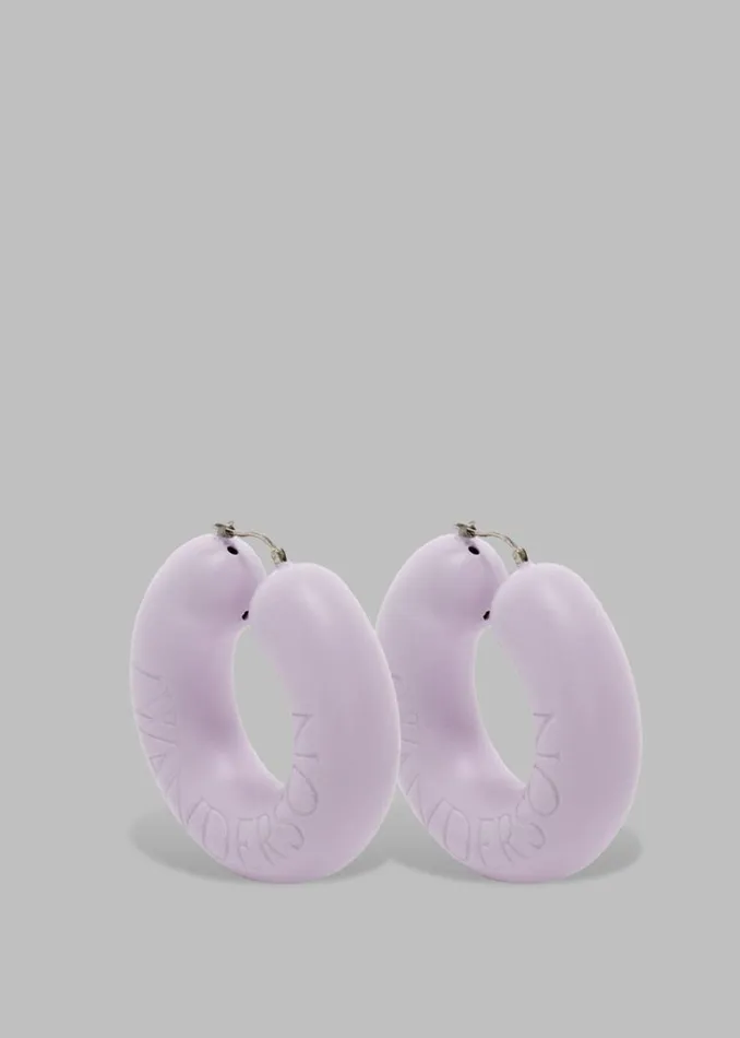 The Frankie Shop JW Anderson BumperTube Earrings 8211 Lilac Shop Accessories
