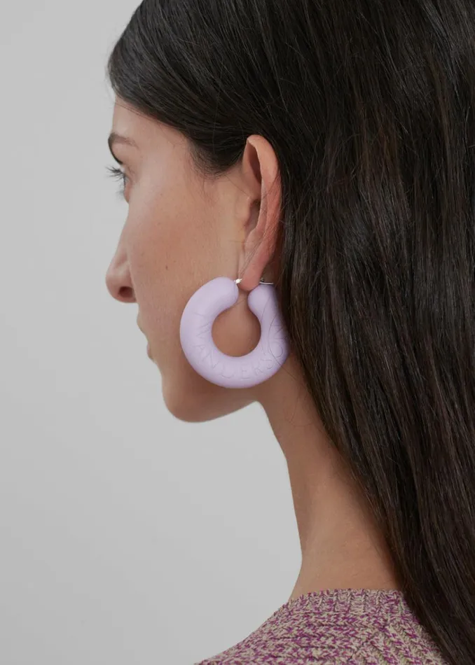 The Frankie Shop JW Anderson BumperTube Earrings 8211 Lilac Shop Accessories