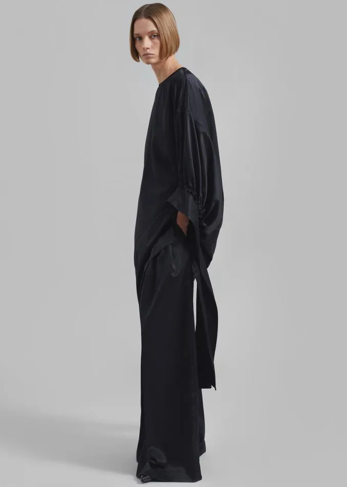 The Frankie Shop JW Anderson Tab Sleeve Dress 8211 Black Shop Clothing