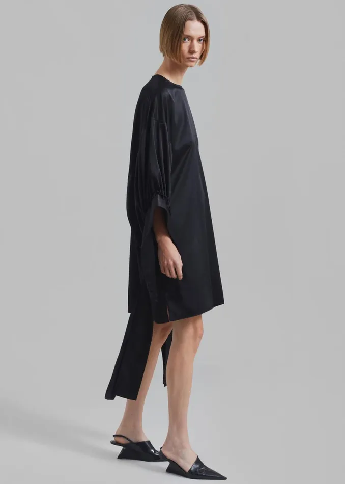 The Frankie Shop JW Anderson Tab Sleeve Dress 8211 Black Shop Clothing