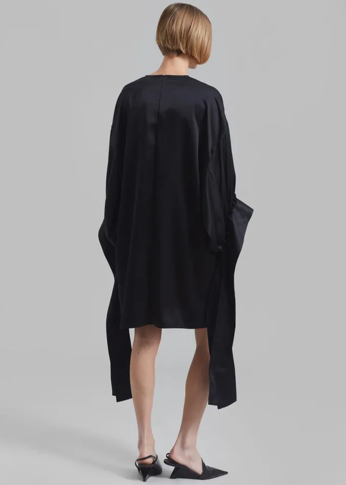 The Frankie Shop JW Anderson Tab Sleeve Dress 8211 Black Shop Clothing