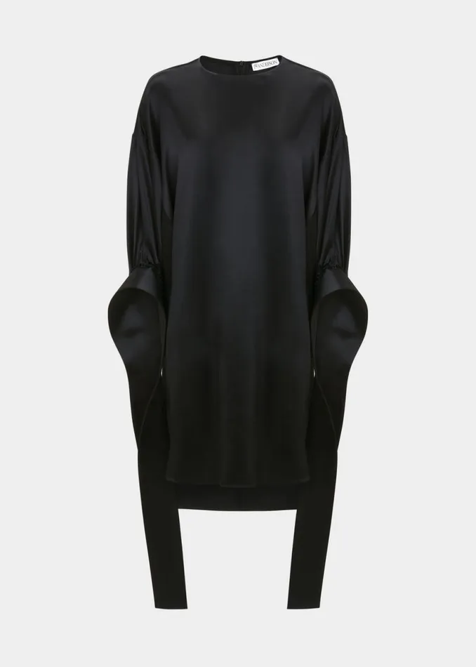 The Frankie Shop JW Anderson Tab Sleeve Dress 8211 Black Shop Clothing
