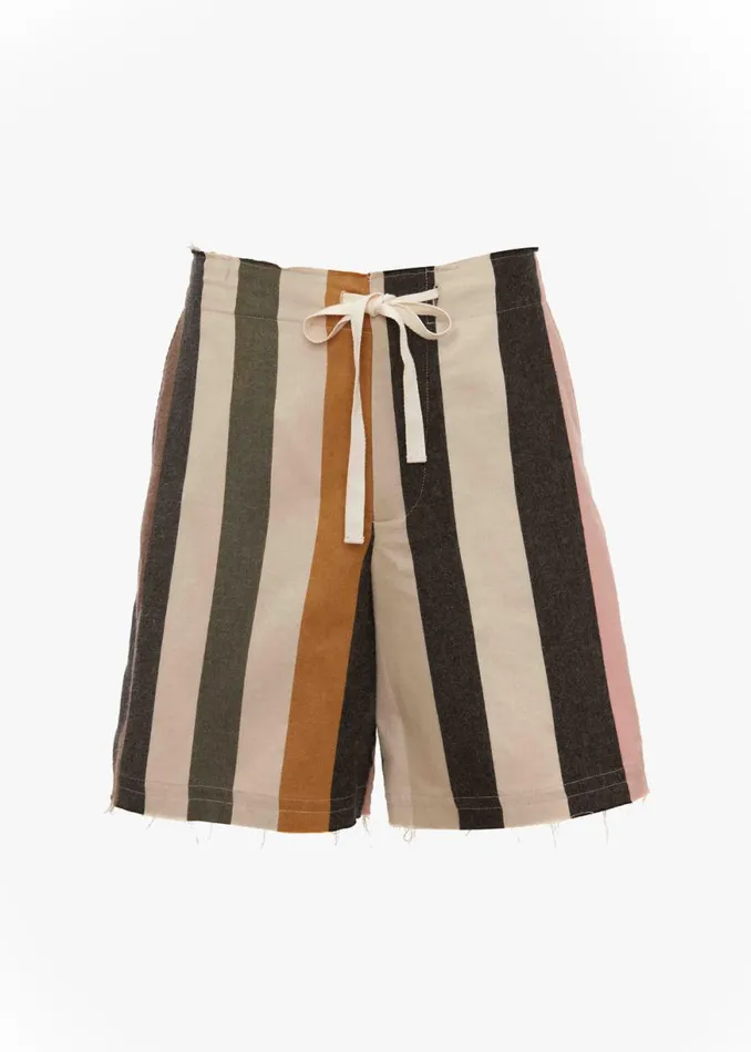 The Frankie Shop JW Anderson Wide Leg Shorts 8211 FlaxMulti Shop Clothing