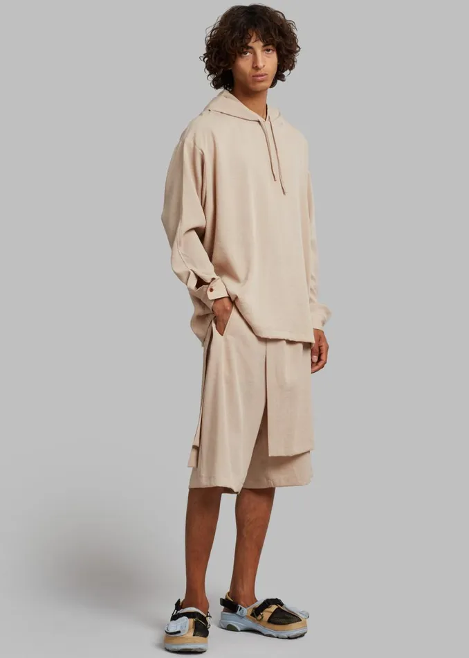 The Frankie Shop Keanu Light Wrap Shorts 8211 Natural Shop Clothing