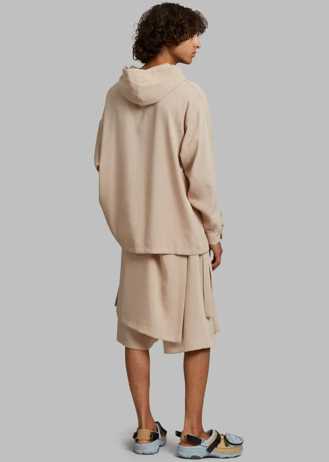 The Frankie Shop Keanu Light Wrap Shorts 8211 Natural Shop Clothing