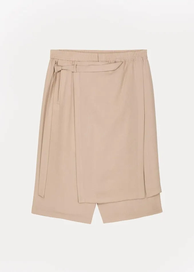 The Frankie Shop Keanu Light Wrap Shorts 8211 Natural Shop Clothing