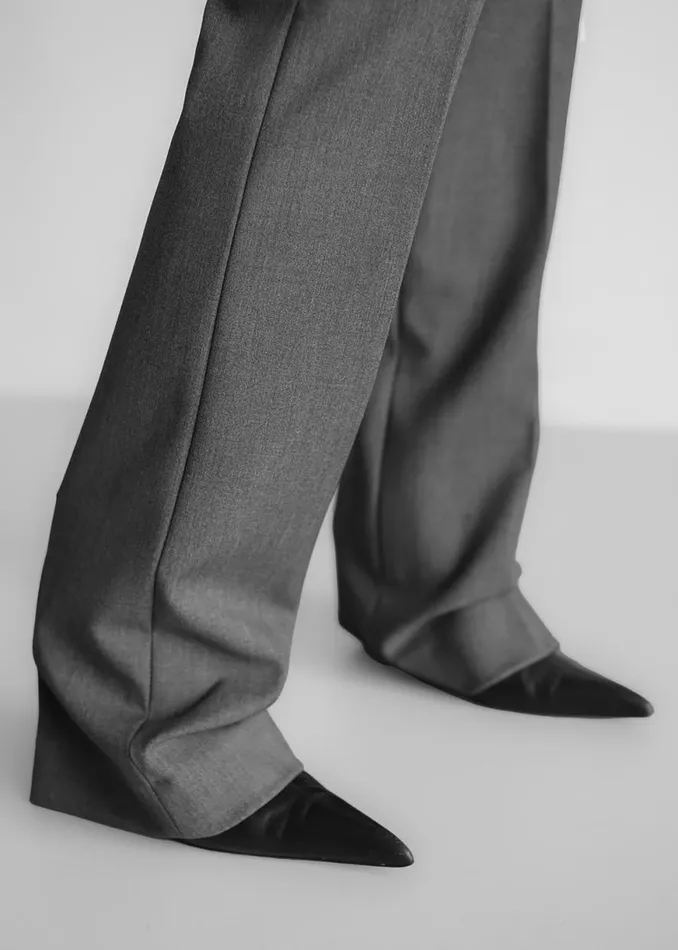 The Frankie Shop Kolari Straight Pants 8211 Grey Shop Bottoms