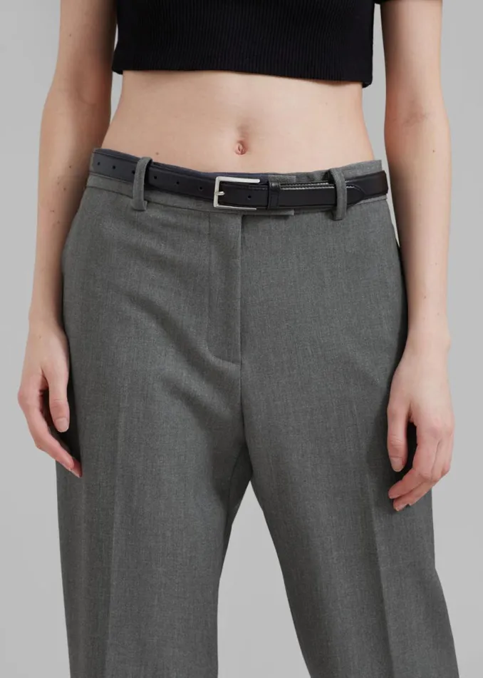 The Frankie Shop Kolari Straight Pants 8211 Grey Shop Bottoms